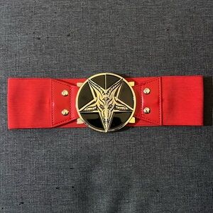 Kreepsville 666 Red Baphomet Elastic Belt
